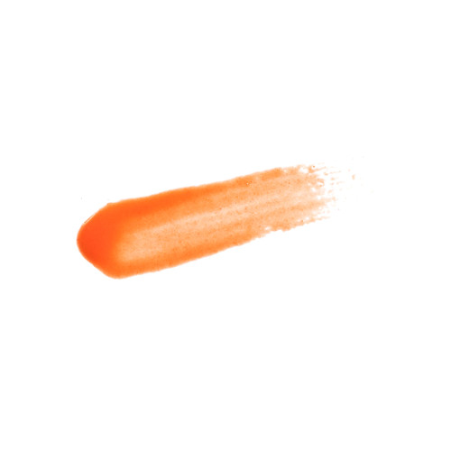 A creamy, glossy swatch of rich color on a white background. “Vivacious” is a light orange peach.