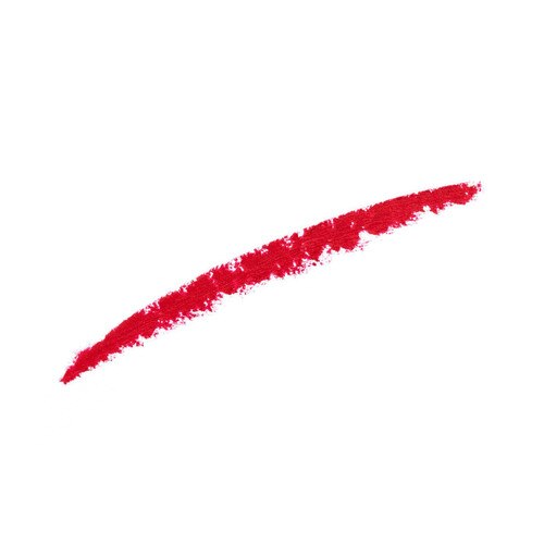 A smear of Pretty Powerful “Authentic” on a white background. Authentic is a vibrant, true red.